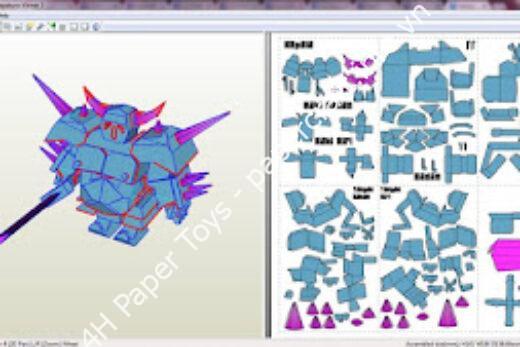 Mô hình giấy P.E.K.K.A ( PEKKA ) Clash of Clans ( COC ) - đồ chơi giấy thủ công PaperCraft VN