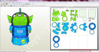Mô hình giấy Alien Toy Story Pencil Case - đồ chơi giấy thủ công PaperCraft VN