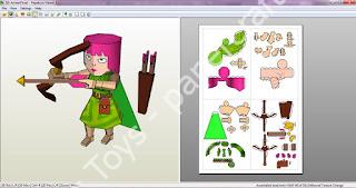 Mô hình giấy Archer Clash of Clans ( COC ) Template - đồ chơi giấy thủ công PaperCraft VN