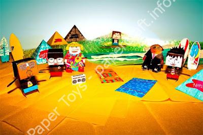 Mô hình giấy my papertoy template for radio event in Australia - đồ chơi giấy thủ công PaperCraft VN