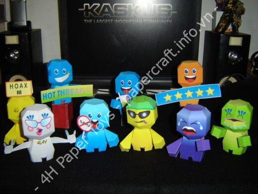 Mô hình giấy Update Kaskus Emoticon - đồ chơi giấy thủ công PaperCraft VN