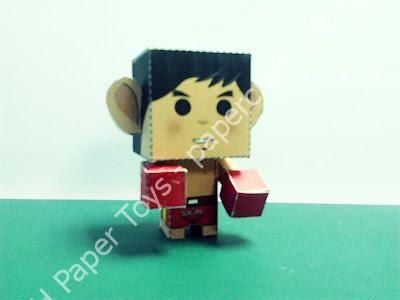Mô hình giấy Muay Thai Boy - đồ chơi giấy thủ công PaperCraft VN