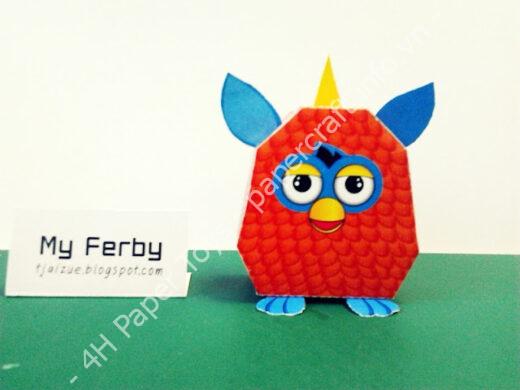 Mô hình giấy Furby - đồ chơi giấy thủ công PaperCraft VN