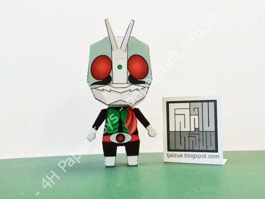 Mô hình giấy Kamen Rider Ichigo (số 1) - đồ chơi giấy thủ công PaperCraft VN