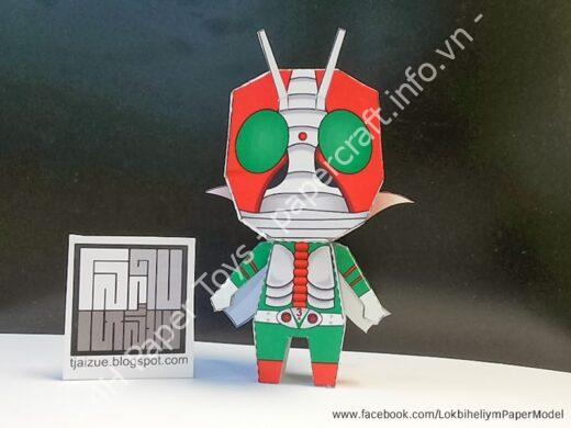 Mô hình giấy Kamen rider V3 - đồ chơi giấy thủ công PaperCraft VN