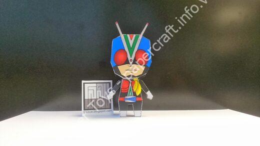Mô hình giấy Riderman (Kamen Rider V4) - đồ chơi giấy thủ công PaperCraft VN