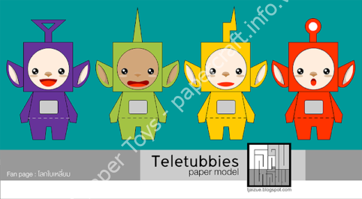 Mô hình giấy Teletubbies - đồ chơi giấy thủ công PaperCraft VN
