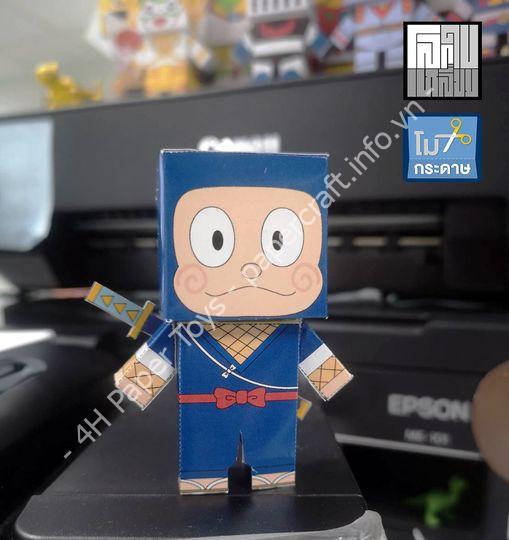 Mô hình giấy Ninja Hattori-kun - đồ chơi giấy thủ công PaperCraft VN