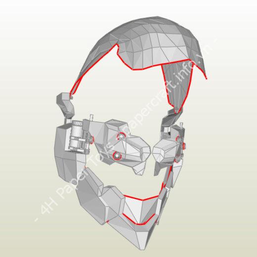 Mô hình giấy Free old files pdo pepakura – raiden helmet - đồ chơi giấy thủ công PaperCraft VN