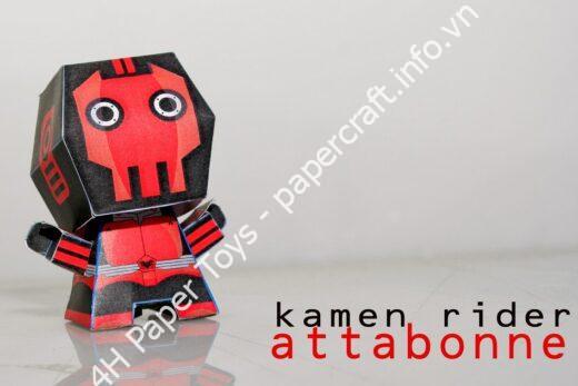 Mô hình giấy Attabone Kamen Rider - đồ chơi giấy thủ công PaperCraft VN