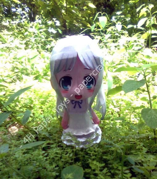 Mô hình giấy Anohana: Meiko Honma Papercraft - ảnh 2 - đồ chơi giấy thủ công PaperCraft VN