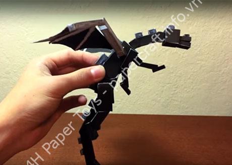 Mô hình giấy Minecraft : Bendable Ender Dragon Paper Toy - đồ chơi giấy thủ công PaperCraft VN
