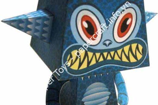 Mô hình giấy Blue Biter Paper Toy - ảnh 2 - đồ chơi giấy thủ công PaperCraft VN