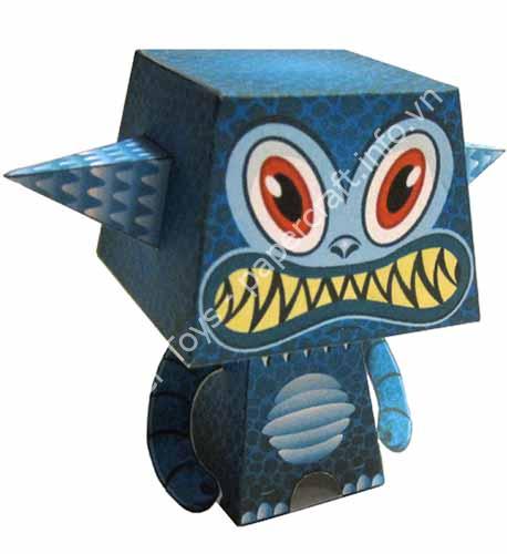 Mô hình giấy Blue Biter Paper Toy - ảnh 2 - đồ chơi giấy thủ công PaperCraft VN