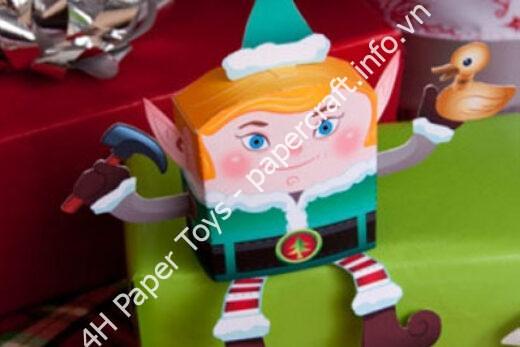 Mô hình giấy Christmas Elf Paper Toy - ảnh 2 - đồ chơi giấy thủ công PaperCraft VN