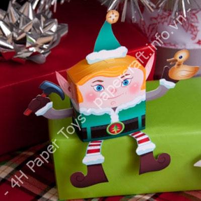 Mô hình giấy Christmas Elf Paper Toy - ảnh 2 - đồ chơi giấy thủ công PaperCraft VN