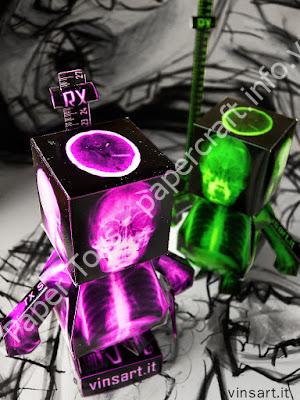 Mô hình giấy X ray Dumpy custom from Vins Art - đồ chơi giấy thủ công PaperCraft VN