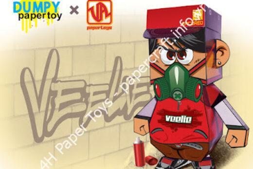 Mô hình giấy Dumpy x Willie Beren - đồ chơi giấy thủ công PaperCraft VN
