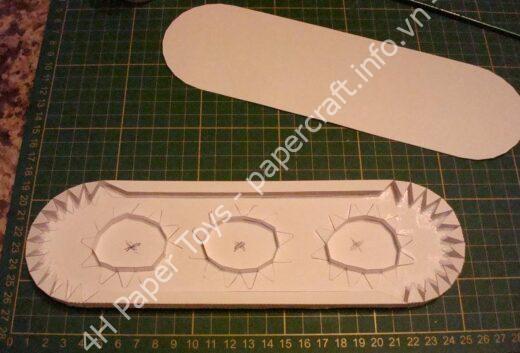 Mô hình giấy Toy No.7 – Customisable Skateboard - đồ chơi giấy thủ công PaperCraft VN