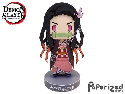 Mô hình giấy Demon Slayer: Nezuko Kamado Paperized - ảnh 2 - đồ chơi giấy thủ công PaperCraft VN