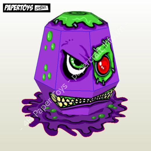 Mô hình giấy NEW!! EVIL PURPLE SLIME papertoys clemper - đồ chơi giấy thủ công PaperCraft VN