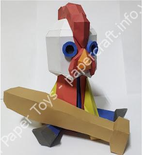 Mô hình giấy Jacket – Hotline Miami - đồ chơi giấy thủ công PaperCraft VN
