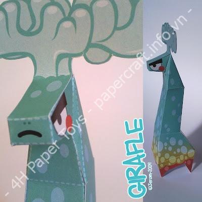 Mô hình giấy Girafle - đồ chơi giấy thủ công PaperCraft VN