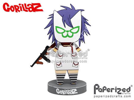 Mô hình giấy Gorillaz: Noodle (Phase 3) Paperized - đồ chơi giấy thủ công PaperCraft VN
