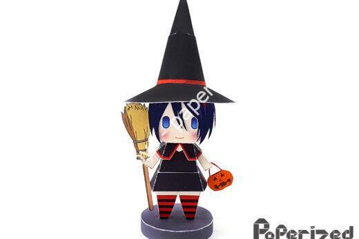 Mô hình giấy Halloween Witch Paperized - ảnh 3 - đồ chơi giấy thủ công PaperCraft VN