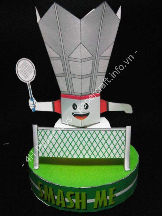 Mô hình giấy Smash Me – Shuttlecock Papertoy - đồ chơi giấy thủ công PaperCraft VN