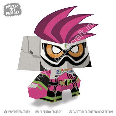 Mô hình giấy Kamen Rider Ex-Aid Papertoy - đồ chơi giấy thủ công PaperCraft VN