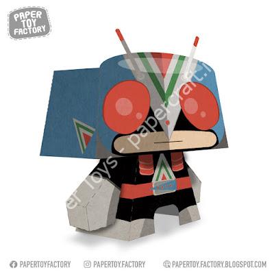 Mô hình giấy Kamen Rider Riderman Papercraft - đồ chơi giấy thủ công PaperCraft VN