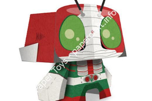 Mô hình giấy Kamen Rider V3 Papercraft - đồ chơi giấy thủ công PaperCraft VN