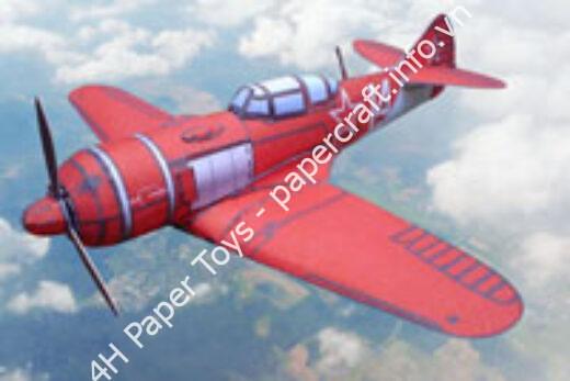 Mô hình giấy Lavochkin La-7 – La-7UTI white - đồ chơi giấy thủ công PaperCraft VN