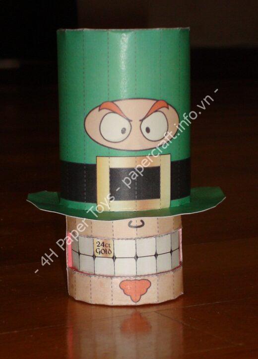 Mô hình giấy Leprechaun – St. Patricks Day Toy - ảnh 2 - đồ chơi giấy thủ công PaperCraft VN