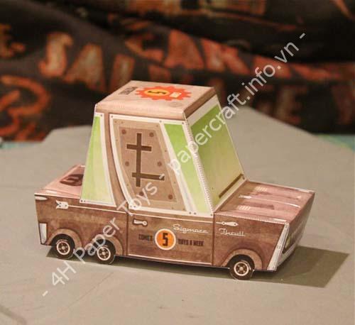 Mô hình giấy Monster Commute Car Paper Toy - ảnh 2 - đồ chơi giấy thủ công PaperCraft VN