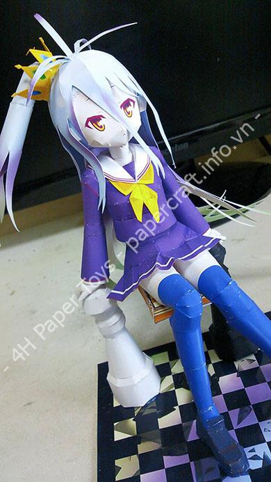 Mô hình giấy No Game No Life: Shiro Paper Model - ảnh 2 - đồ chơi giấy thủ công PaperCraft VN