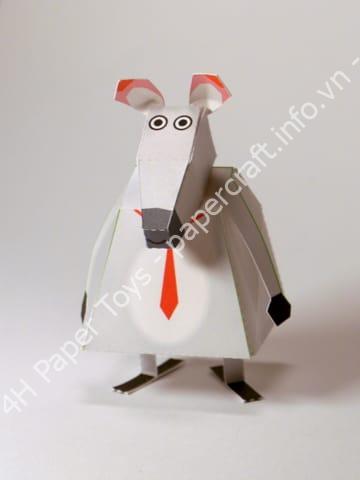 Mô hình giấy Office rat - đồ chơi giấy thủ công PaperCraft VN