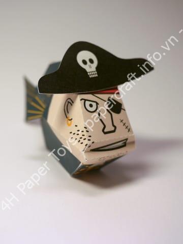 Mô hình giấy Pirate fish - đồ chơi giấy thủ công PaperCraft VN
