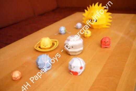 Mô hình giấy Solar system - đồ chơi giấy thủ công PaperCraft VN