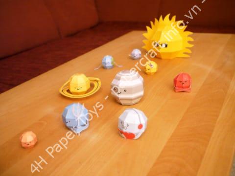 Mô hình giấy Solar system - đồ chơi giấy thủ công PaperCraft VN