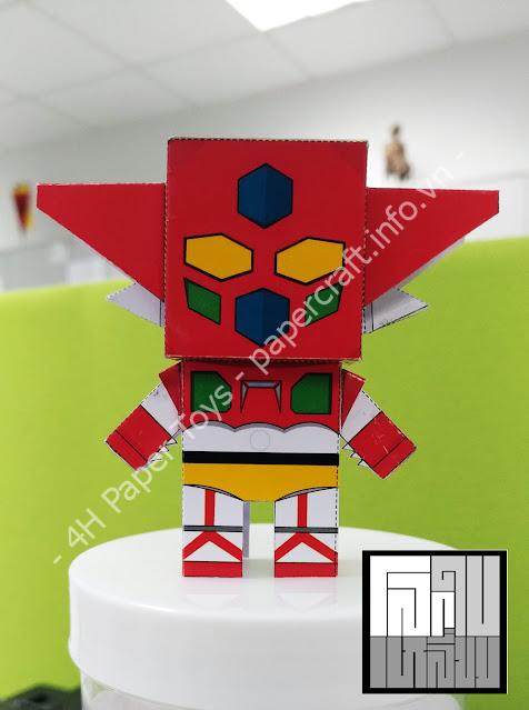 Mô hình giấy Getter Robo – Getter 1 - đồ chơi giấy thủ công PaperCraft VN