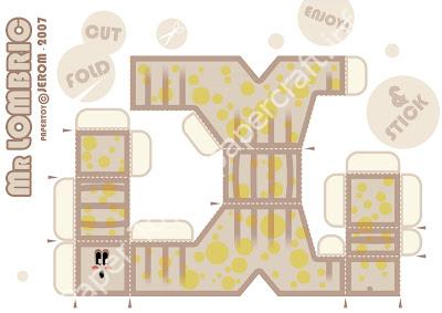 Mô hình giấy Mr Lombric - đồ chơi giấy thủ công PaperCraft VN