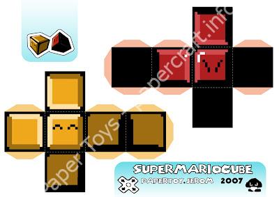Mô hình giấy Supermariocube - đồ chơi giấy thủ công PaperCraft VN