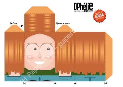 Mô hình giấy ADMA 1 – Ophélie - đồ chơi giấy thủ công PaperCraft VN