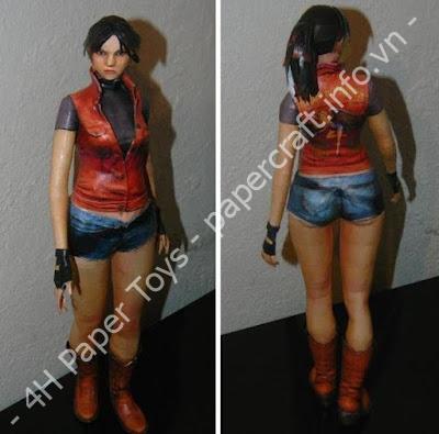 Mô hình giấy Resident Evil 2: Claire Redfield Paper Model - đồ chơi giấy thủ công PaperCraft VN