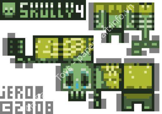 Mô hình giấy Skullz n°1 – Skully4 - ảnh 2 - đồ chơi giấy thủ công PaperCraft VN