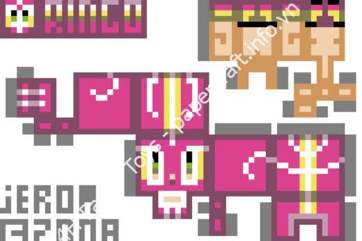 Mô hình giấy Skullz n°2 – Skullz Ringo - đồ chơi giấy thủ công PaperCraft VN