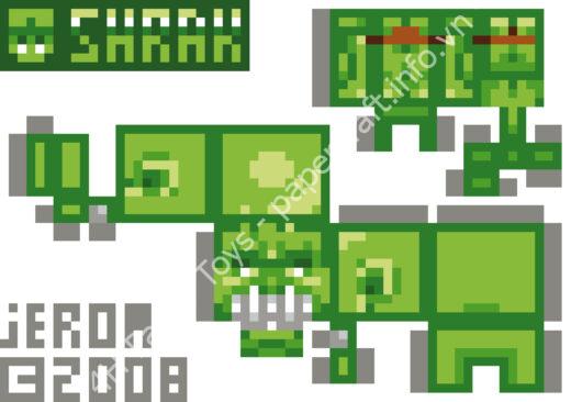 Mô hình giấy Skullz n°2 – Skullz Shrak - ảnh 2 - đồ chơi giấy thủ công PaperCraft VN