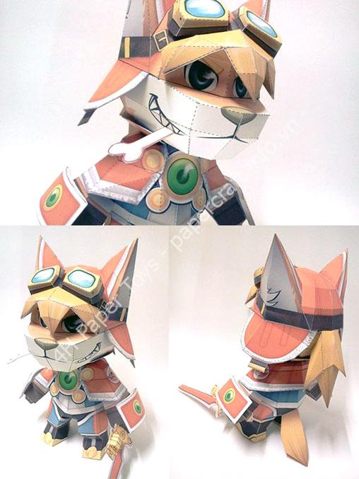 Mô hình giấy Solatorobo: Red the Hunter – Red Savarin Papercraft - ảnh 2 - đồ chơi giấy thủ công PaperCraft VN